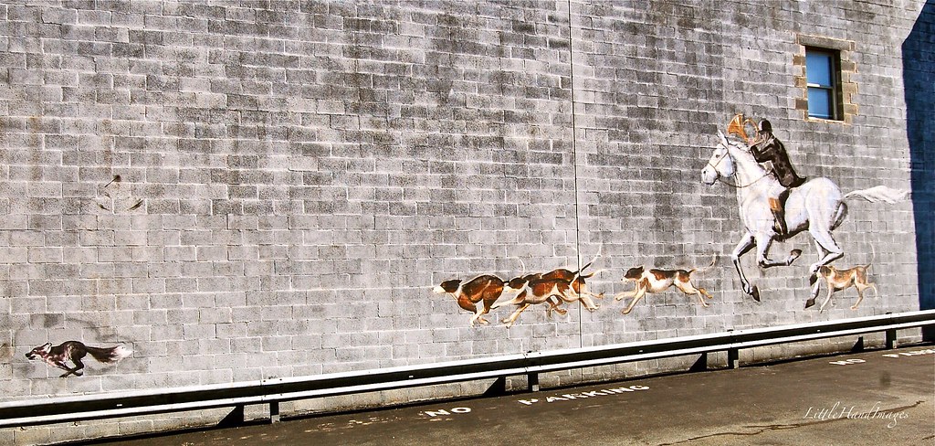 Orange Virginia Foxhunt Mural - HD Wallpaper 