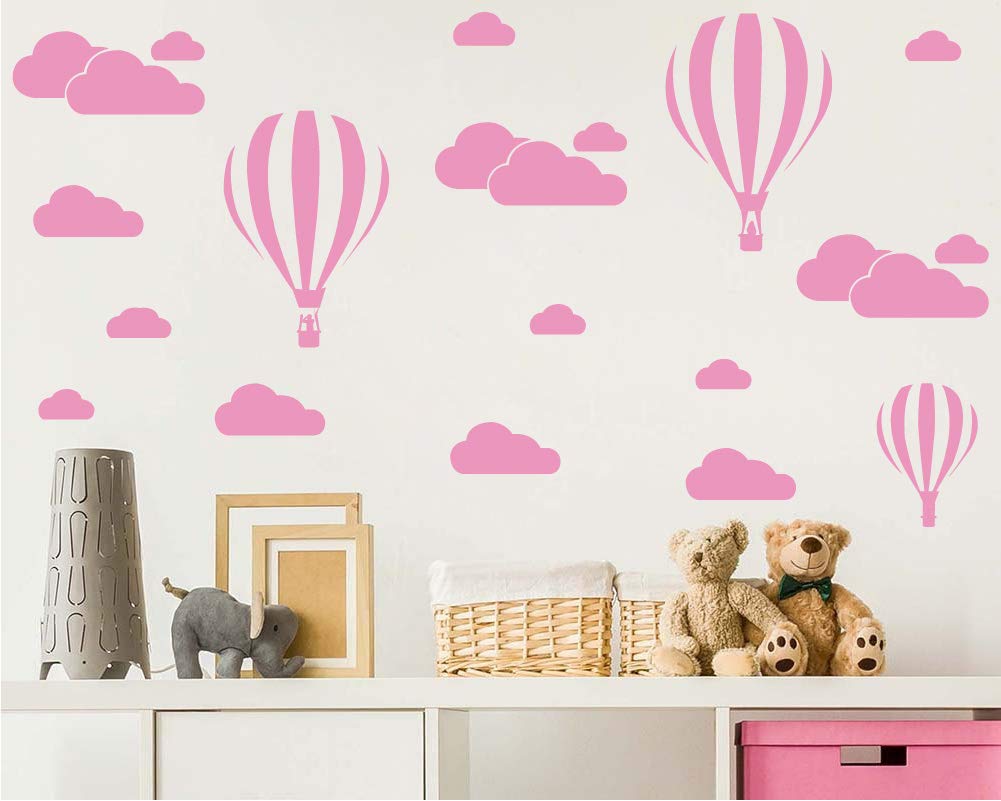 Myway Boys And Girls Baby Room Wall Vinyl Decor Beautiful - Decoração De Balaoes De Ar Quente Para Meninas - HD Wallpaper 