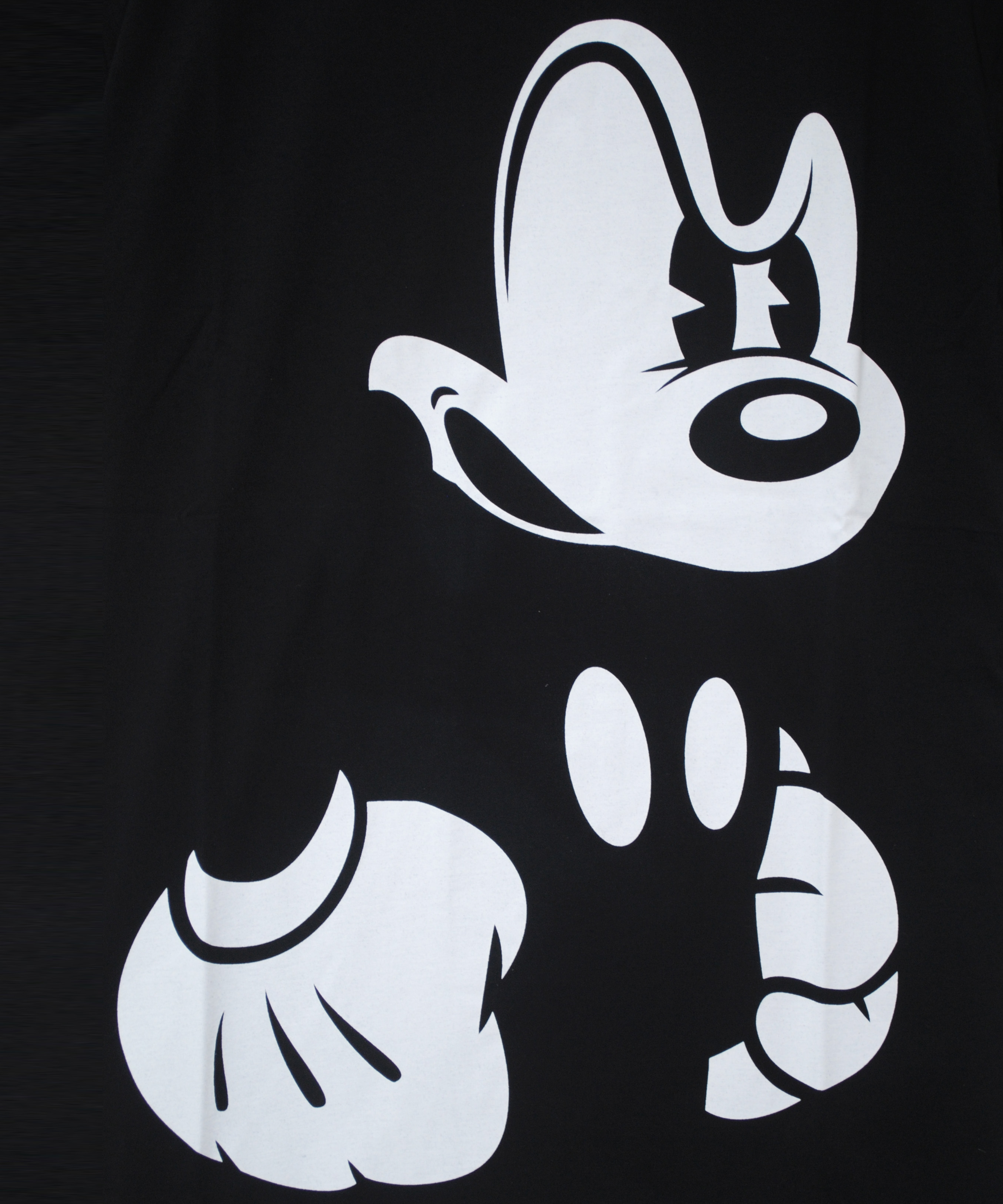 Bad Black Crew Neck Tee T-shirt Mickey Mouse Hands - Mickey Mouse Dope Wallpaper Hd - HD Wallpaper 
