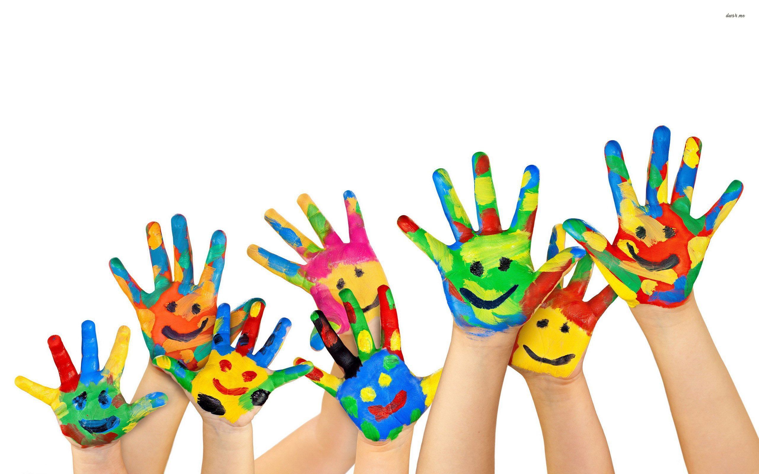 Painted Hands - HD Wallpaper 