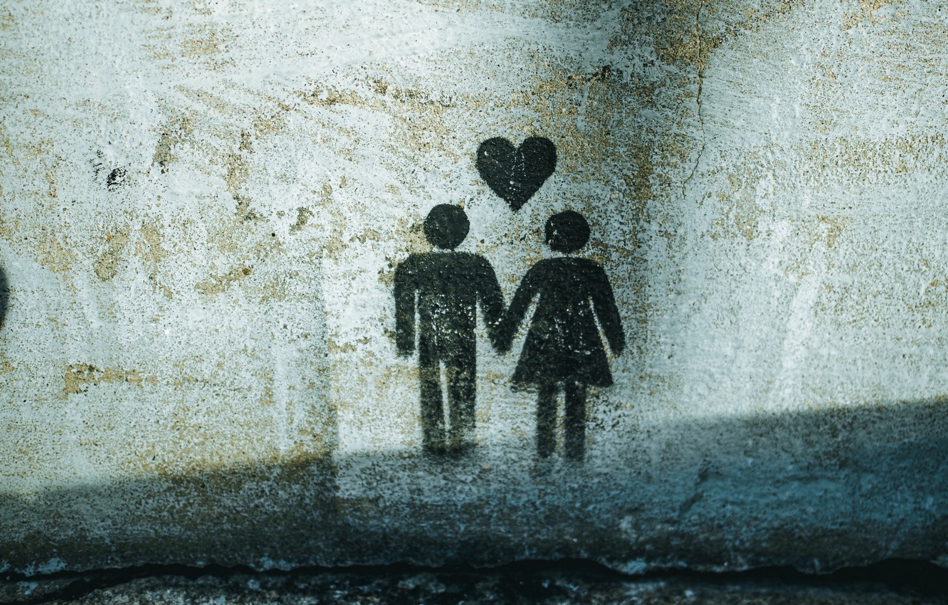 Photo Wallpaper Wall, Love, Graffiti, Heart, Art, Mood, - الهی هرچی عاشقه برسن بهم - HD Wallpaper 