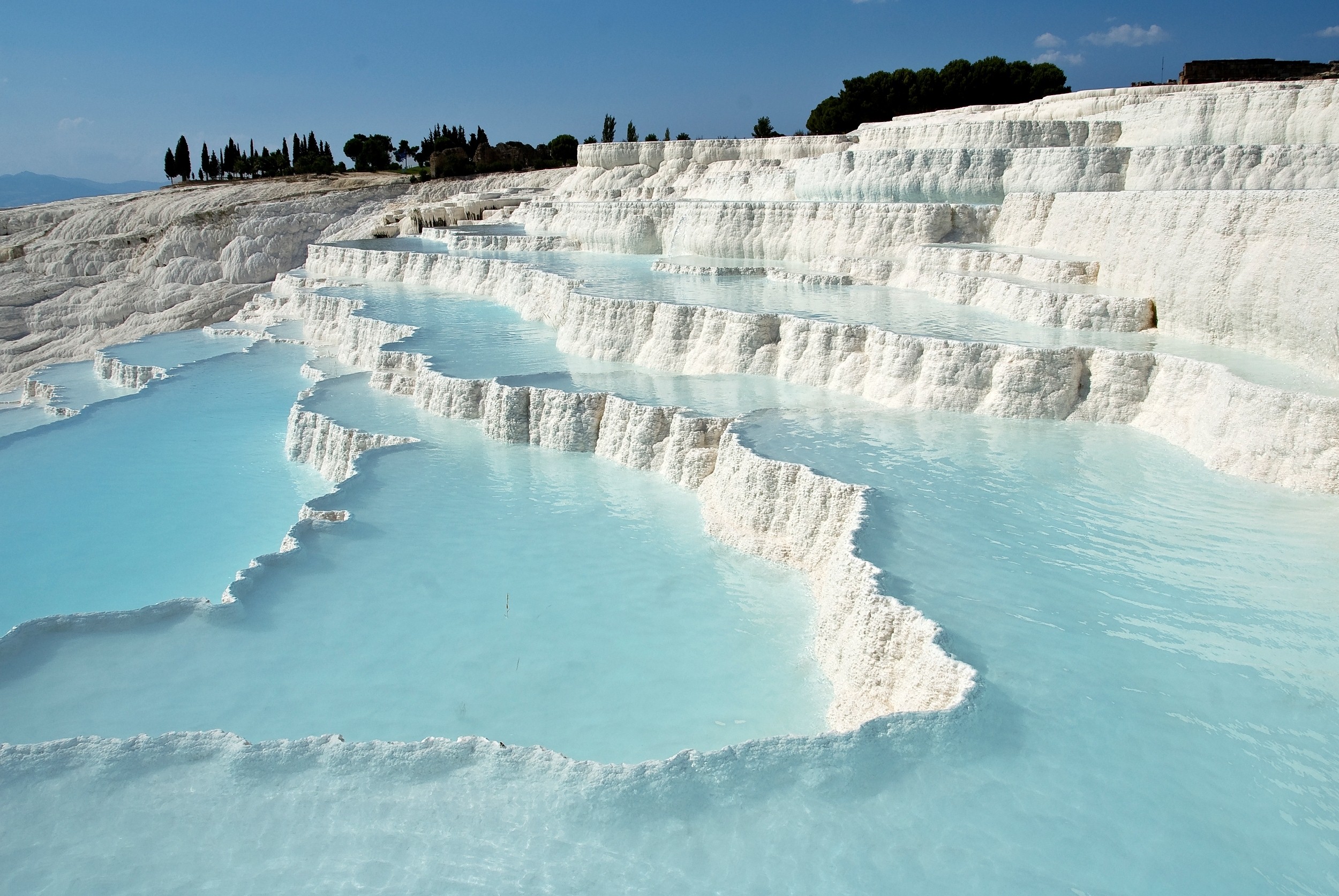 Beautiful Hd Photo Of Pamukkale In Turkey Travel Desk - Pamukkale Izmir - HD Wallpaper 