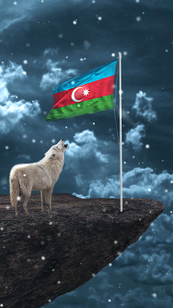 Azerbaycan Bayragi Bozqurd - HD Wallpaper 