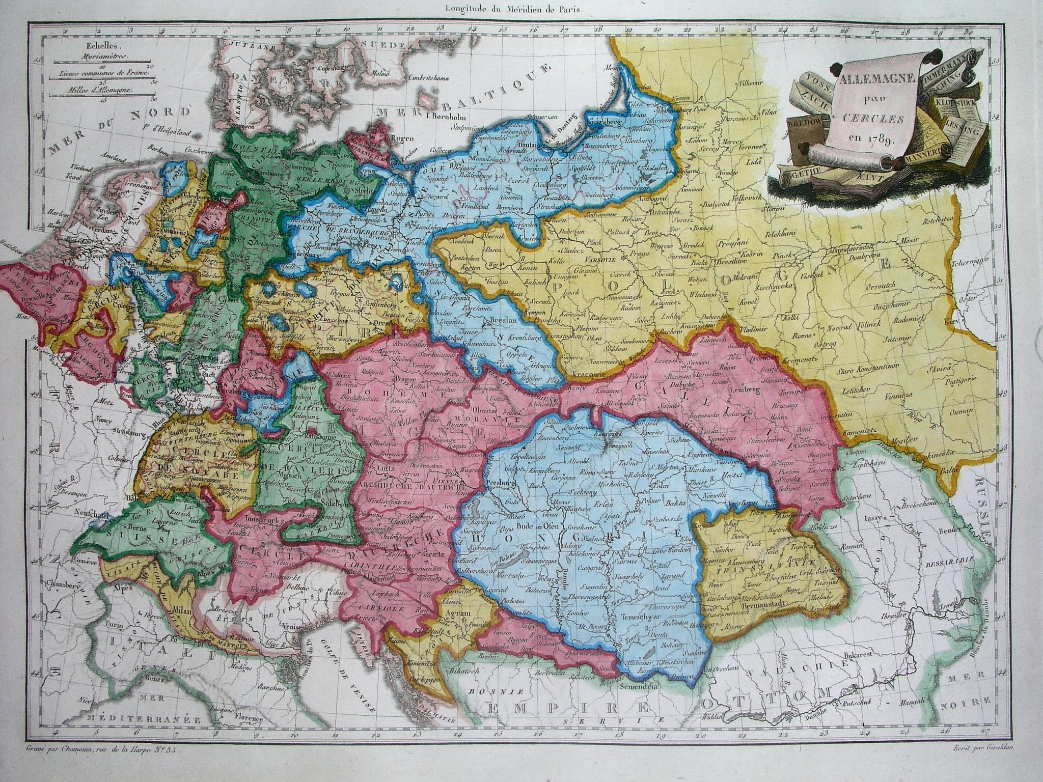 Old Map Of Europe Central - HD Wallpaper 