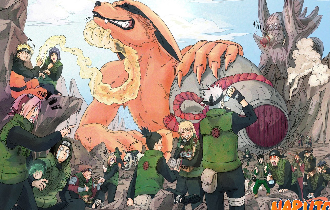 Photo Wallpaper Kiba, Game, Sakura, Anime, Ninja, Asian, - Naruto And Kurama - HD Wallpaper 