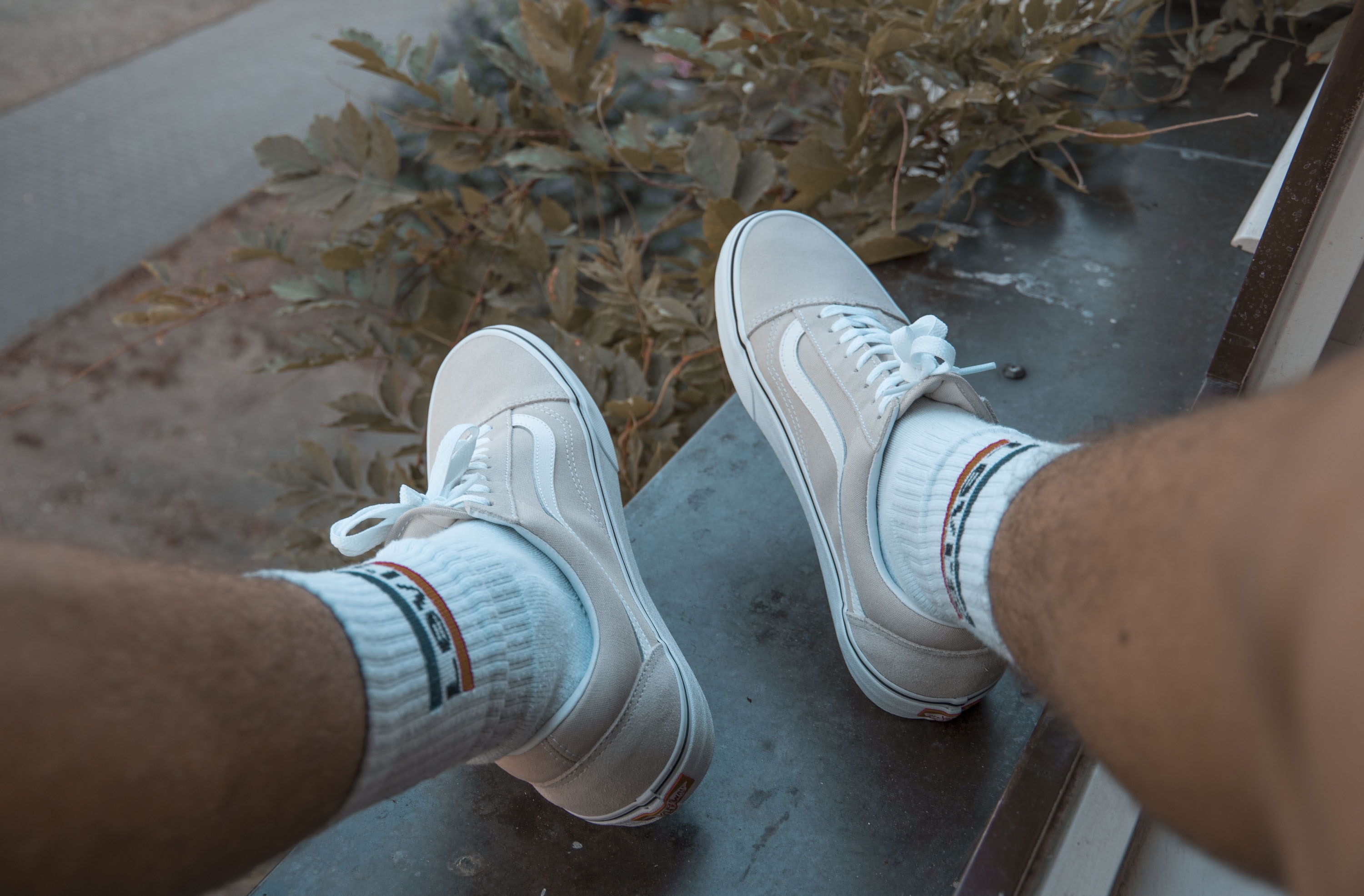 Wearing Grey Vans Old Skool - HD Wallpaper 