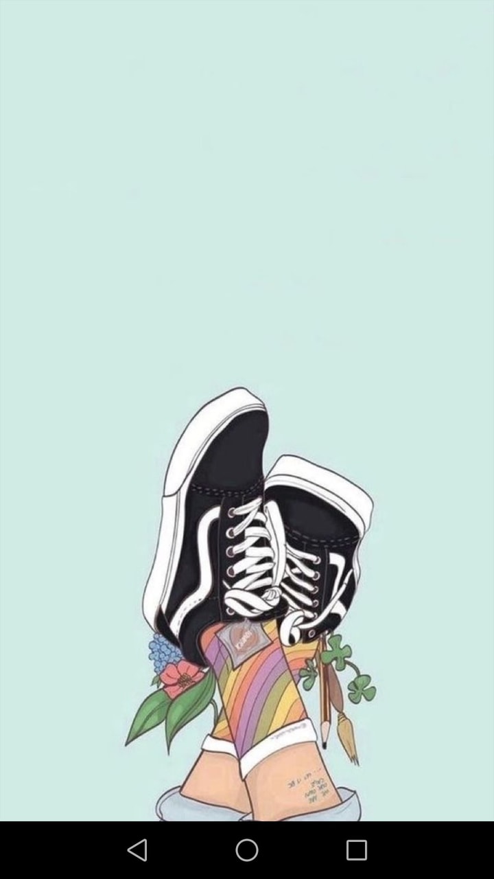 Wallpaper, Pink, And Vans Image - Blue Aesthetic Wallpaper Shoes - HD Wallpaper 