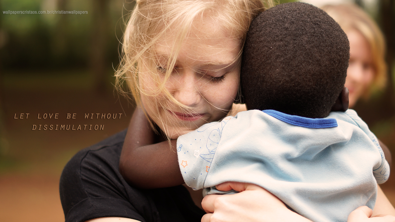 Let Love Be Without Dissimulation Hug Christian Wallpaper - Love - HD Wallpaper 