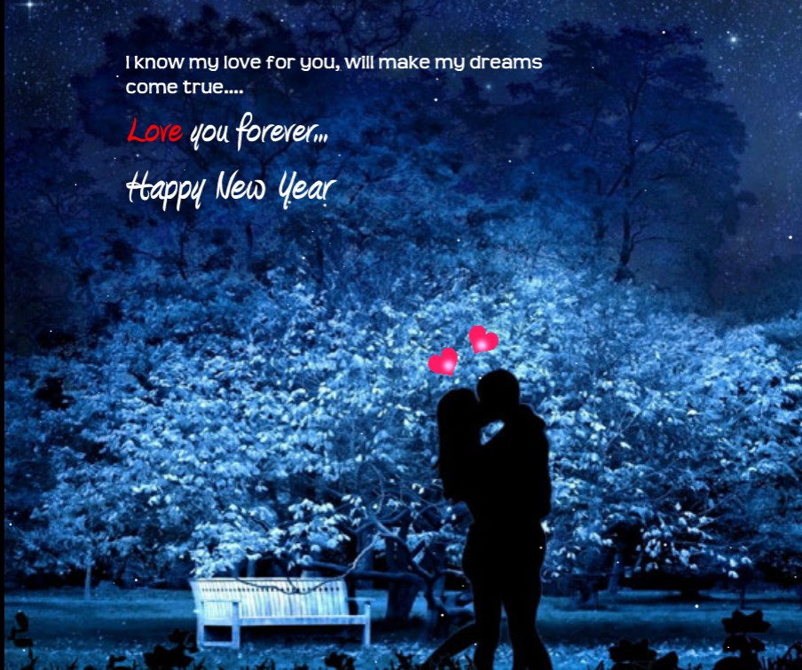 New Year Love Greeting Card - New Year Wishes 2018 For Love - HD Wallpaper 
