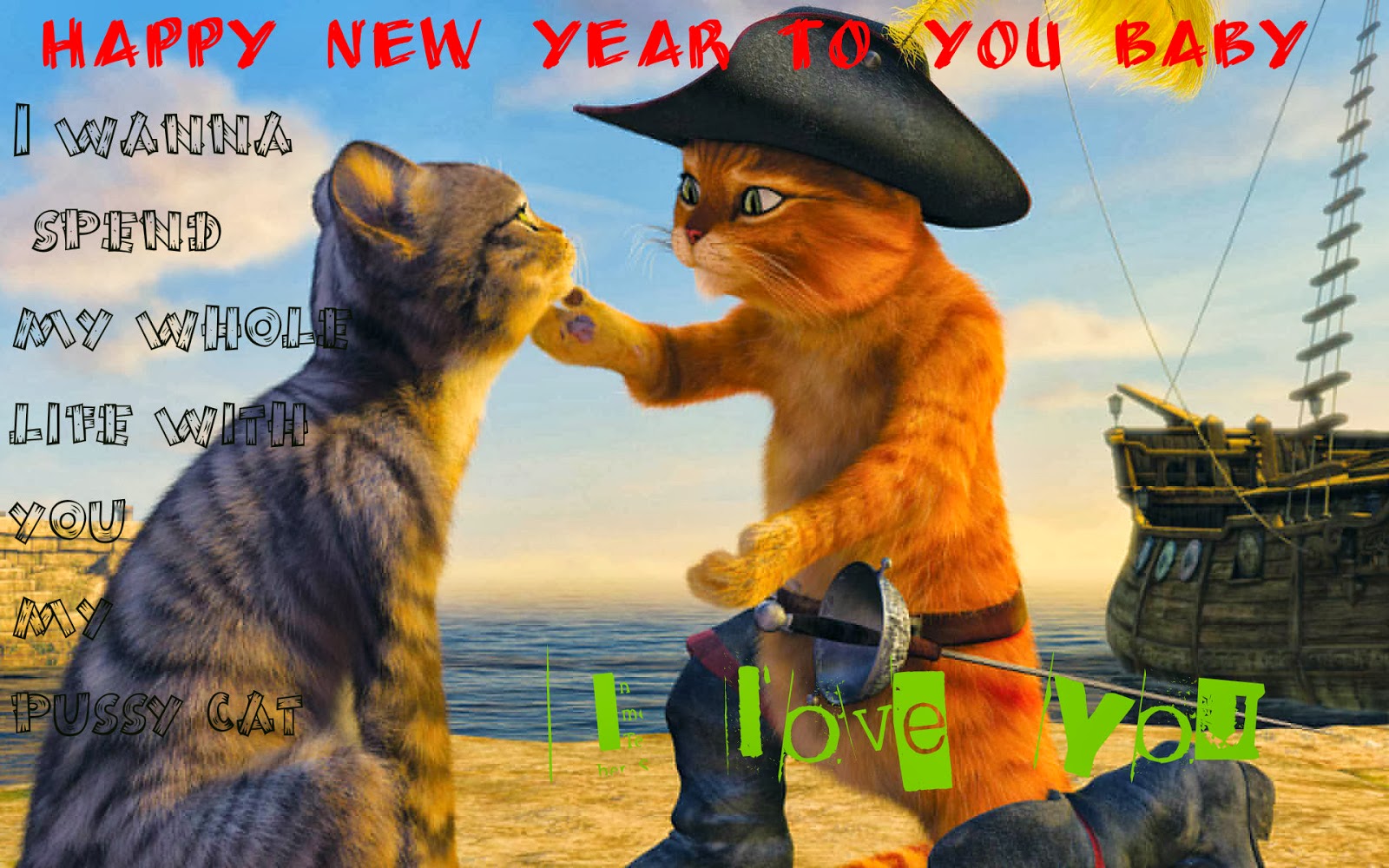 Happy New Year , Wallpapers, Images, Photos, Happy - Happy New Year 2020 Cats - HD Wallpaper 