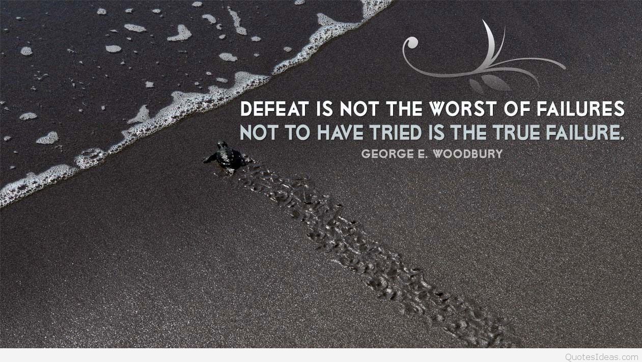 Quotes Failure Wallpaper Quotes - Defeat Is Not The Worst Of Failures - HD Wallpaper 