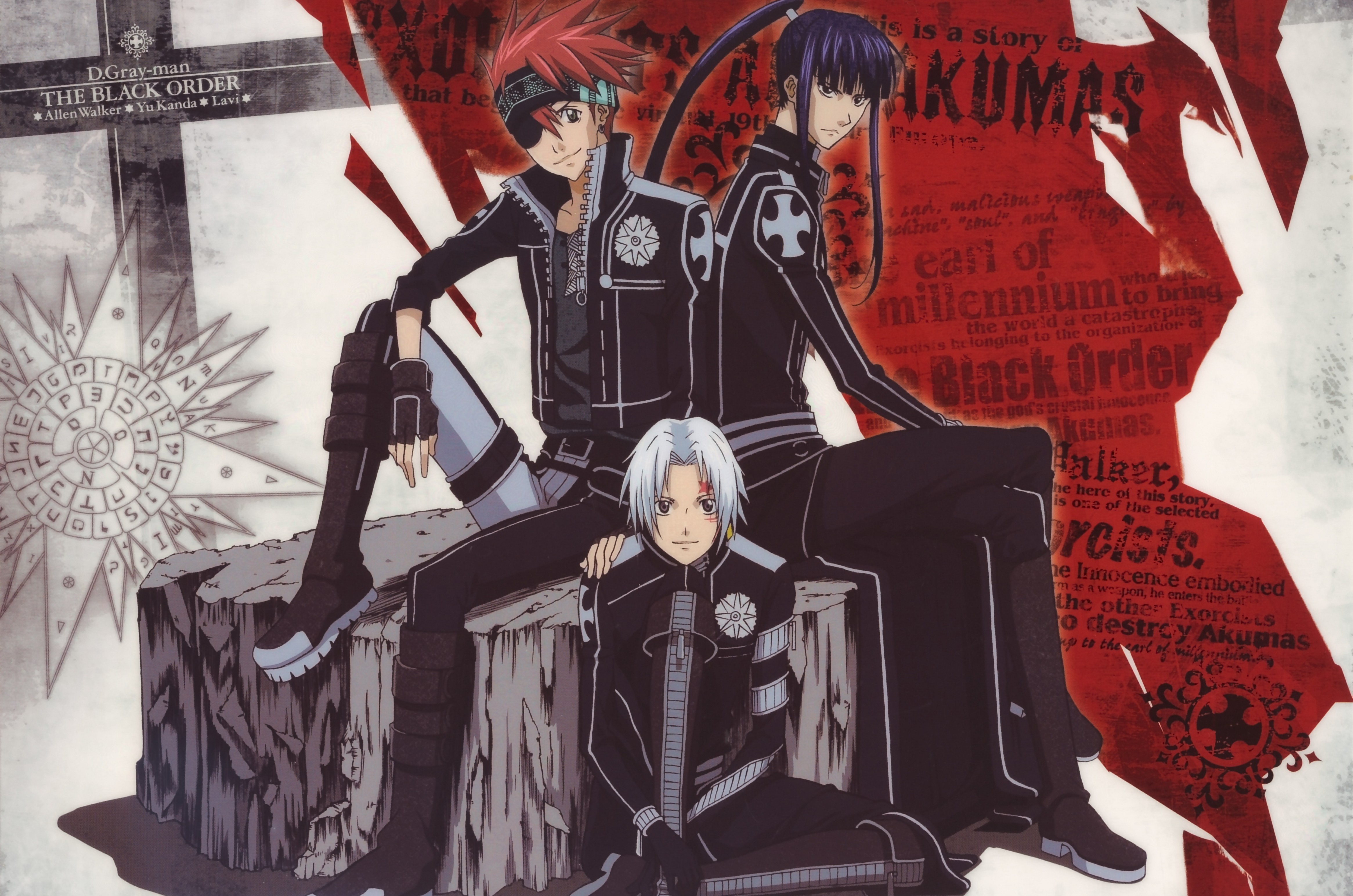 Gray Man, Allen Walker, Lavi, Yuu Kanda - HD Wallpaper 