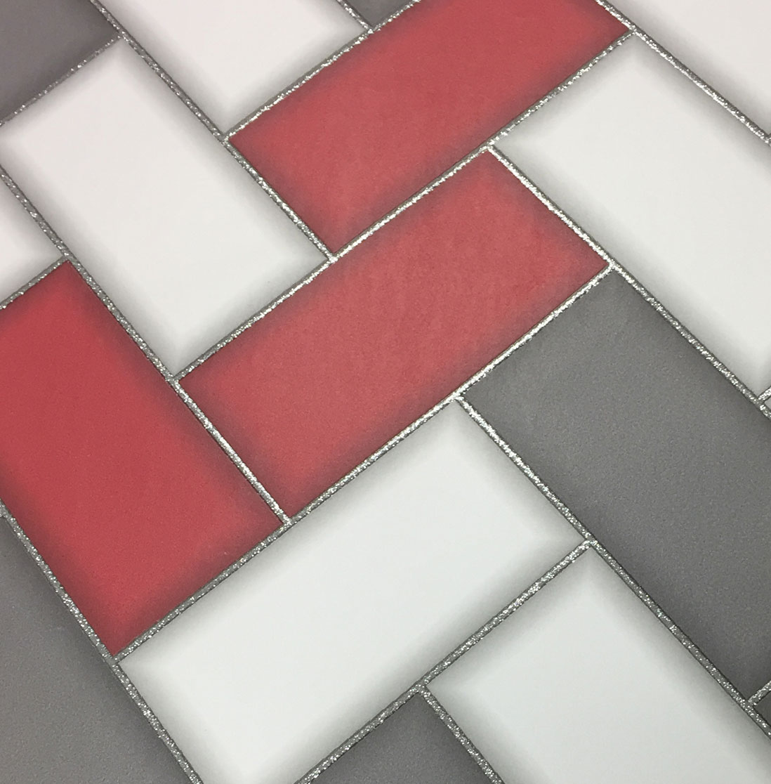 Red Grey Kitchen Tiles - HD Wallpaper 