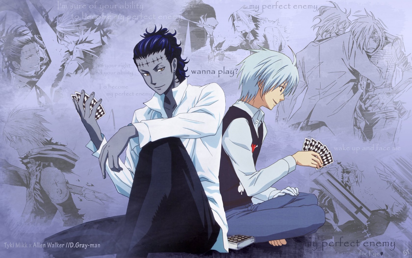 Wallpaper Dgray-man, Allen Walker, Tyki Mikk, Man, - D Gray Man Allen Tyki Mikk - HD Wallpaper 
