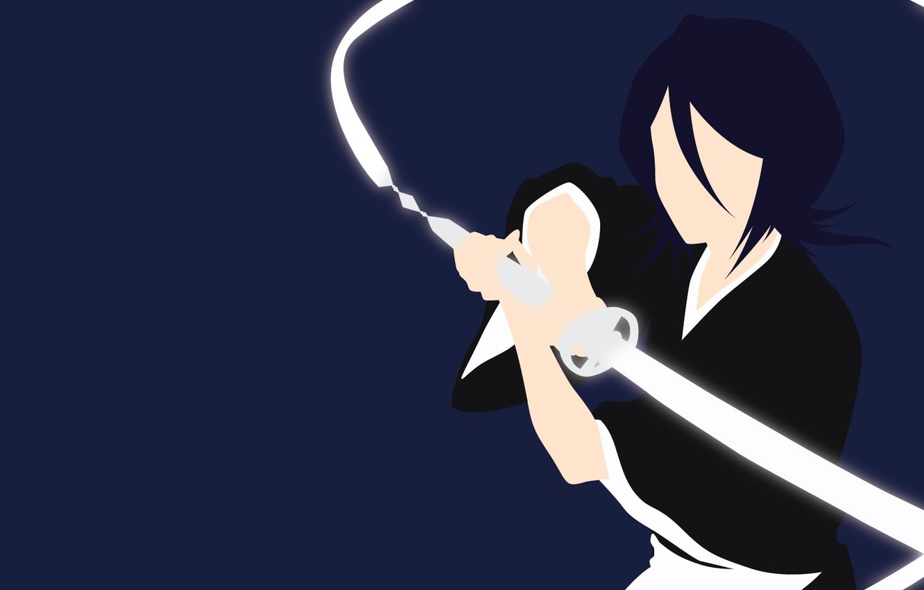Photo Wallpaper Sword, Game, Bleach, Woman, Anime, - Kuchiki Rukia - HD Wallpaper 