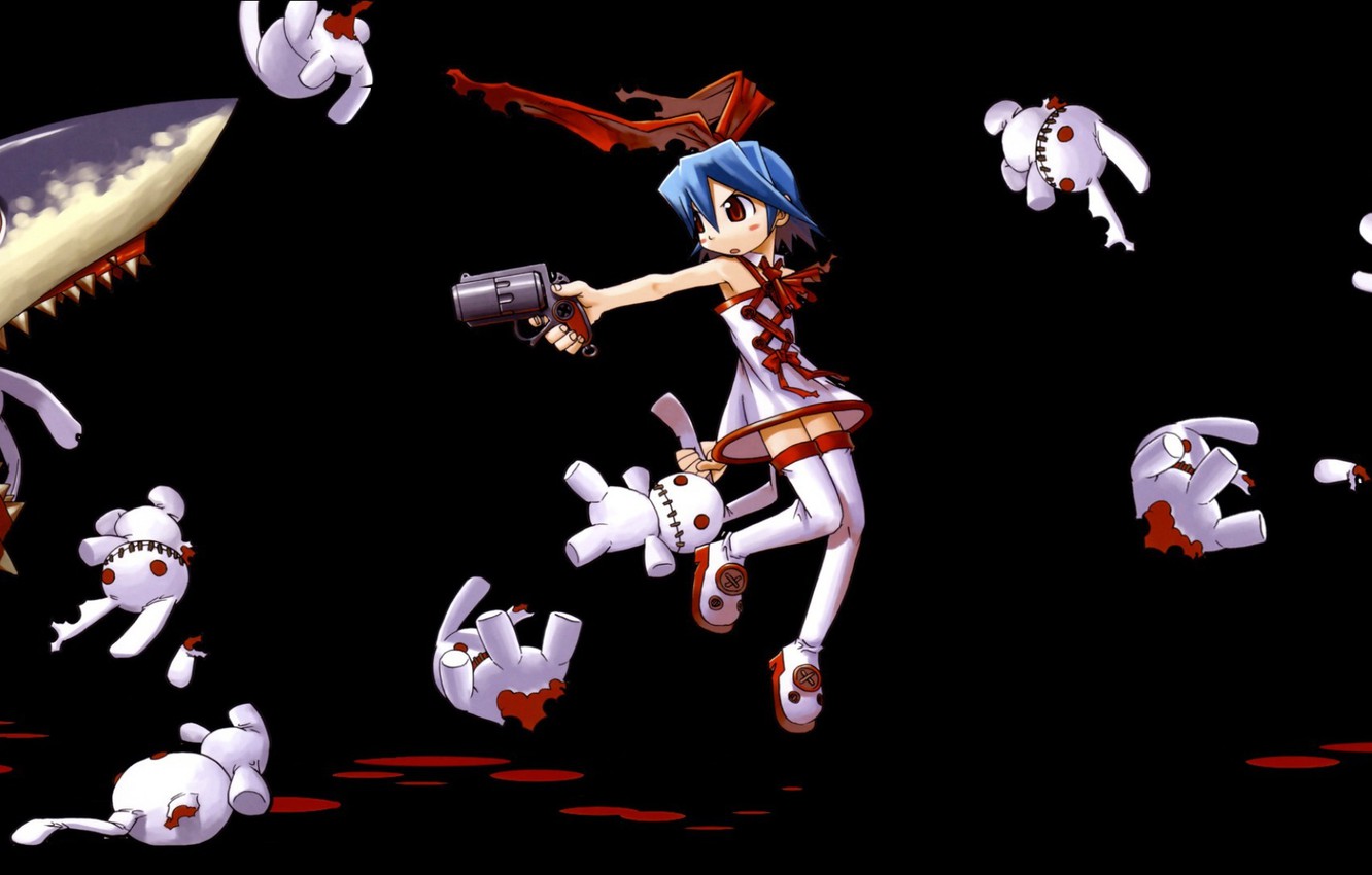 Photo Wallpaper Hopelessness, Gun, Darkness, Shark, - Disgaea Pleinair Shark Gun - HD Wallpaper 