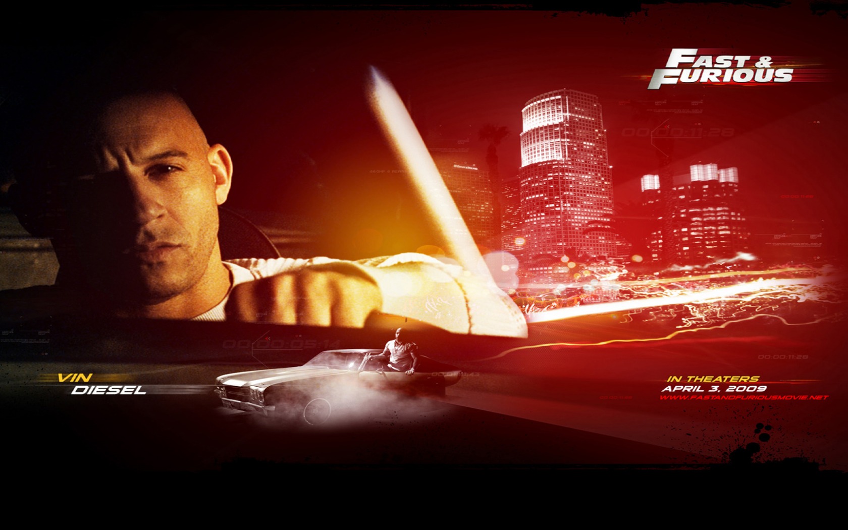 Vin Diesel In Fast Furious Wallpaper Vin Diesel Male - Fast And The Furious 4 Poster - HD Wallpaper 