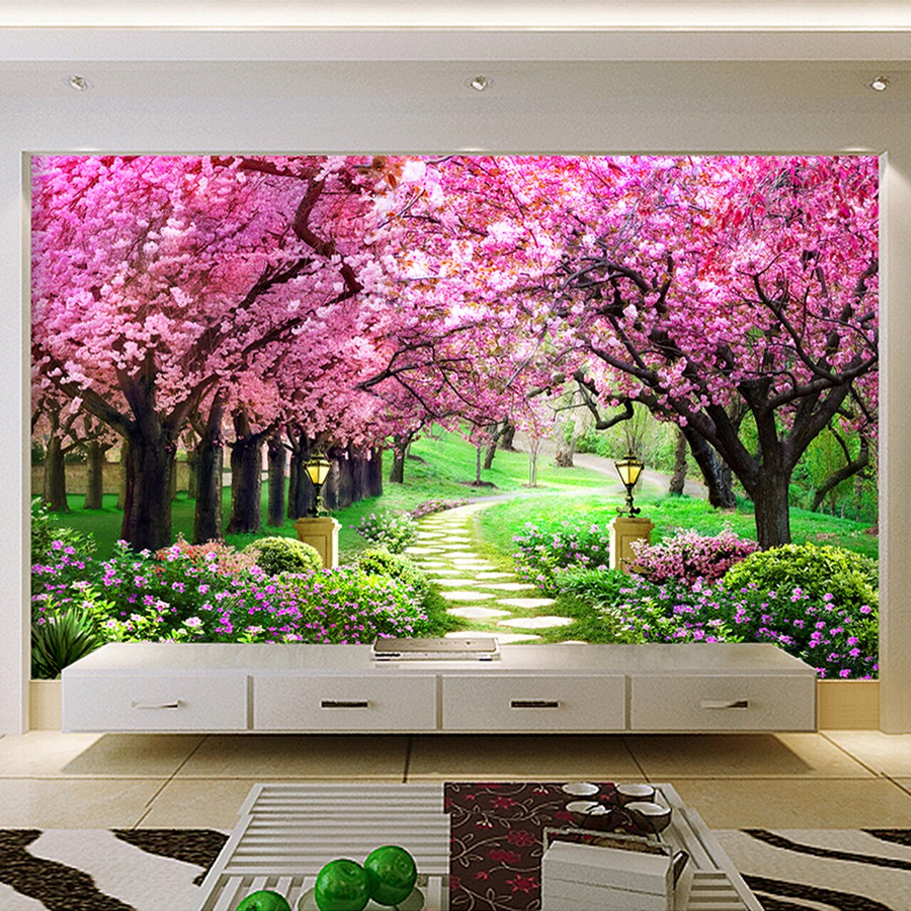 Large Cherry Blossom Wallpaper For Rooms - HD Wallpaper 