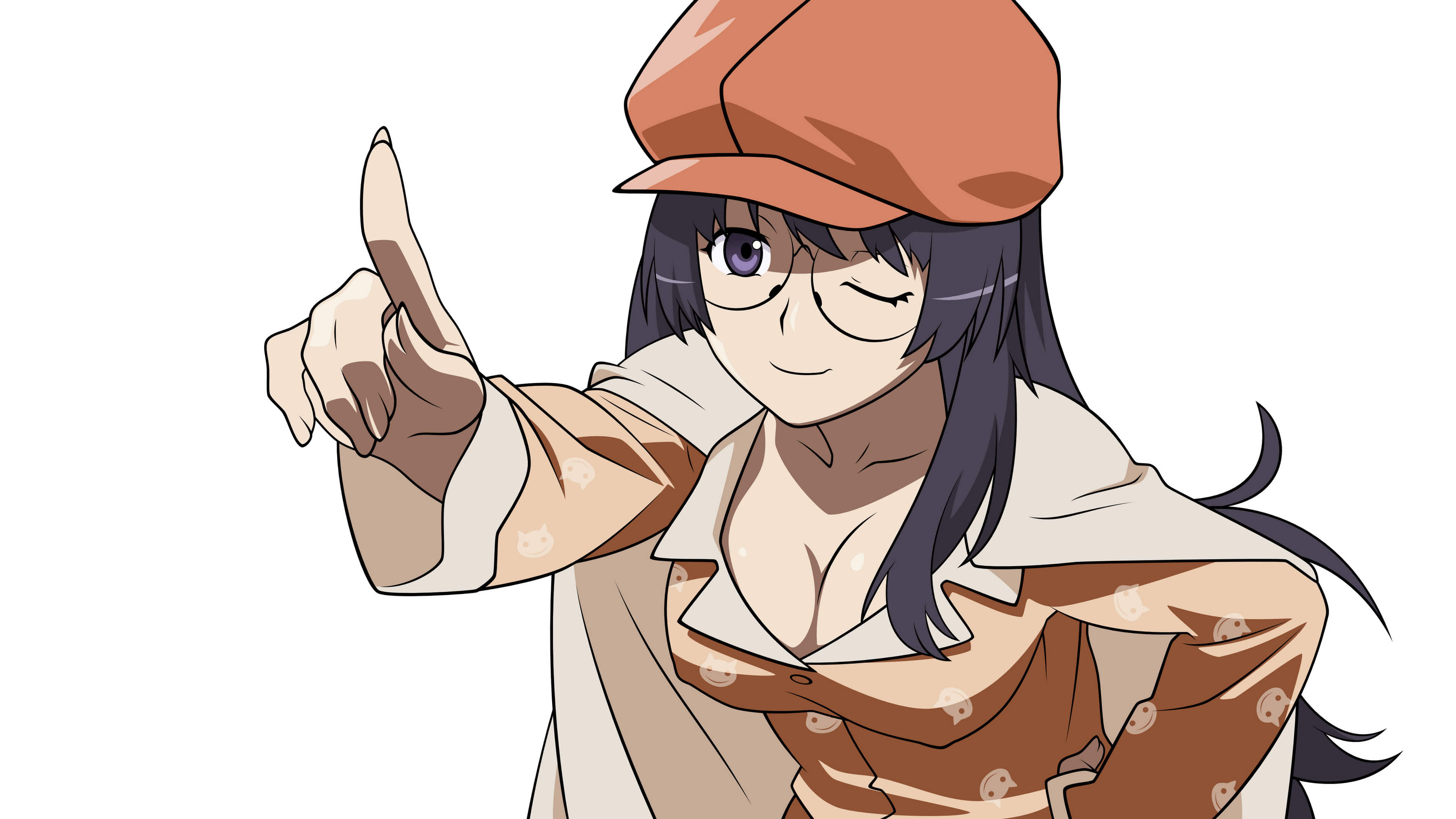 Bakemonogatari Tsubasa Hanekawa Portrait Uhd 4k Wallpaper - Tsubasa Hanekawa 4k - HD Wallpaper 