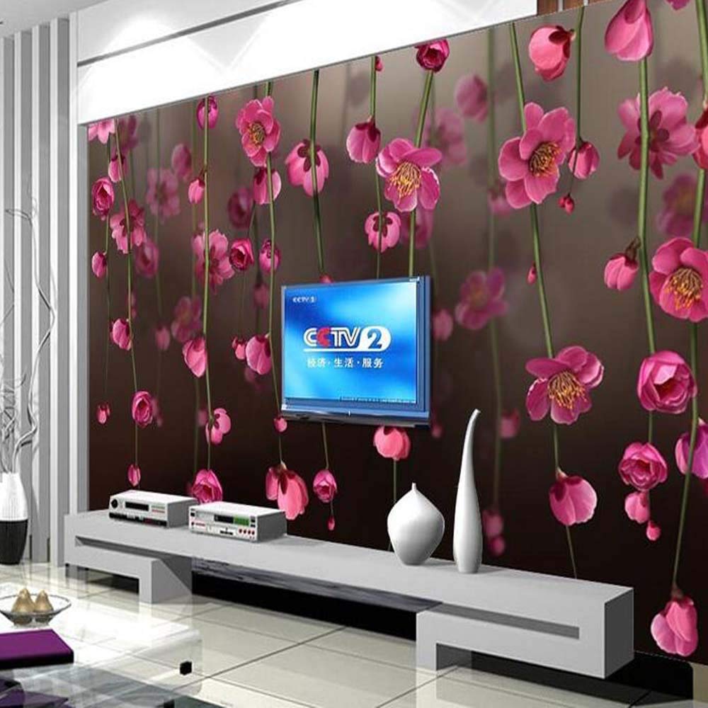 Parede Floral Papel De Parede Para Sala Flores - HD Wallpaper 