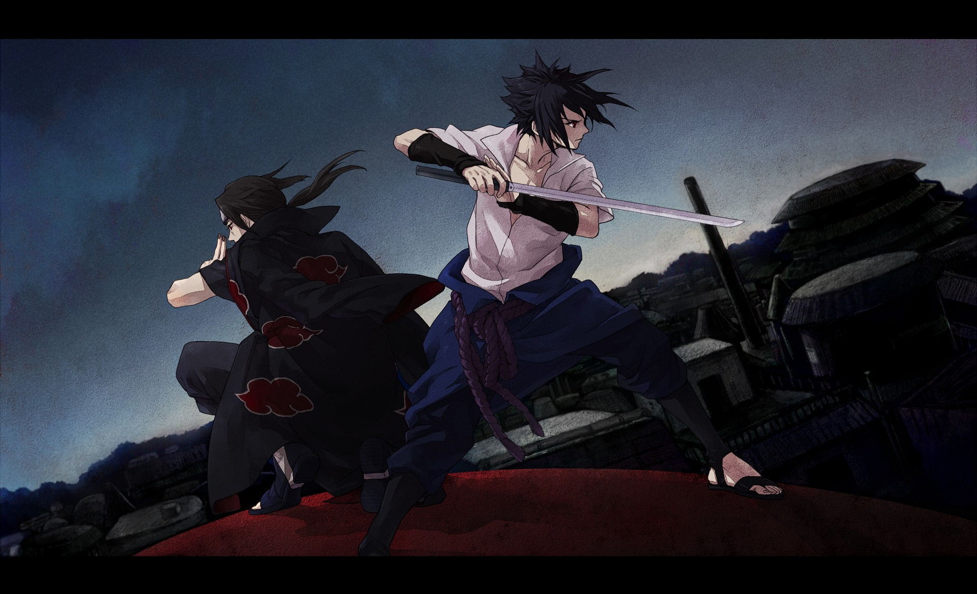 Itachi And Sasuke Background - HD Wallpaper 