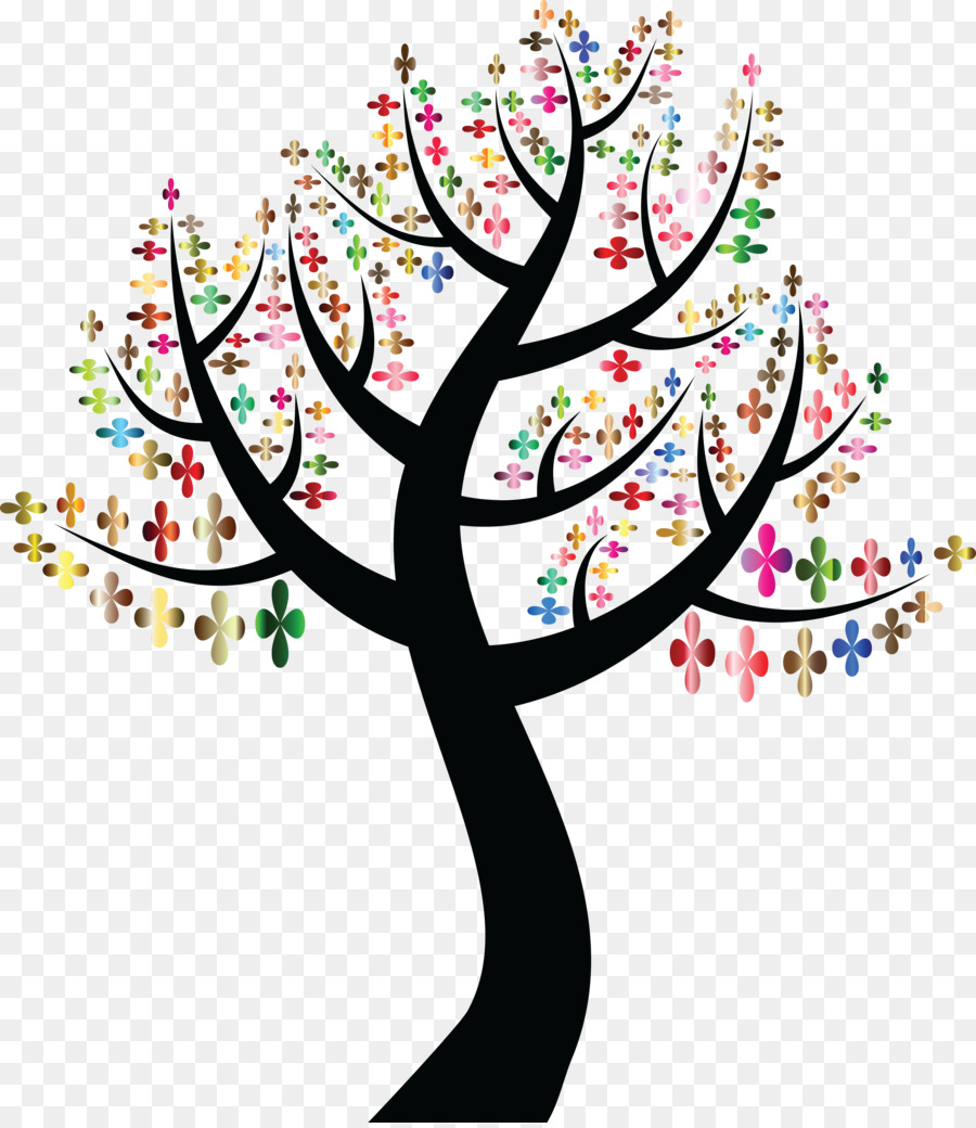 Colorful Tree Clipart Transparent Background - HD Wallpaper 