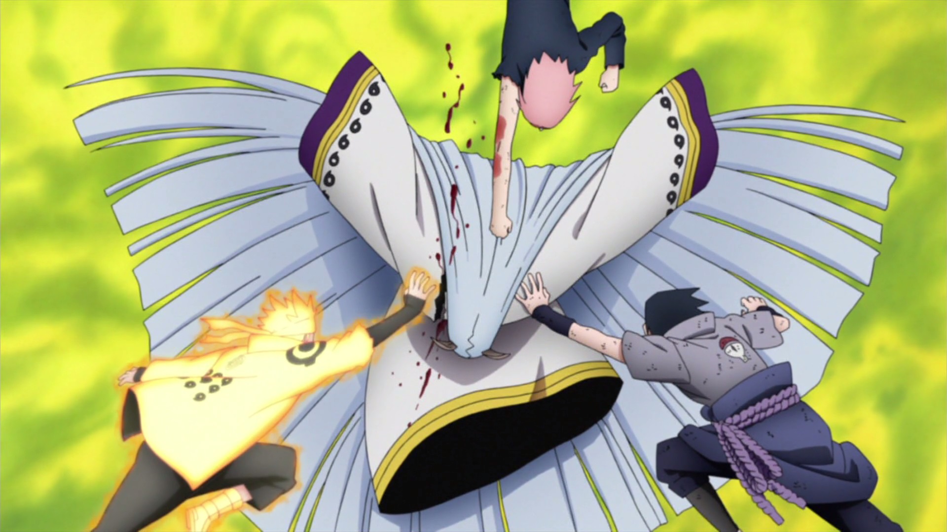 Naruto Sasuke Sakura Defeat Kaguya - Naruto Sasuke Sakura Vs Kaguya - HD Wallpaper 