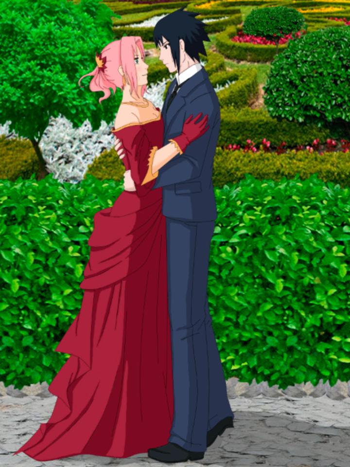Saskue And Sakura Wedding - Sasusaku By Blackrose - HD Wallpaper 