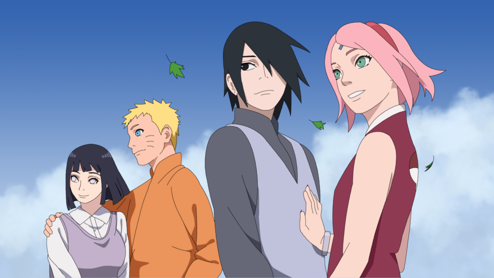 Naruto Et Hinata Et Sakura Et Sasuke - HD Wallpaper 