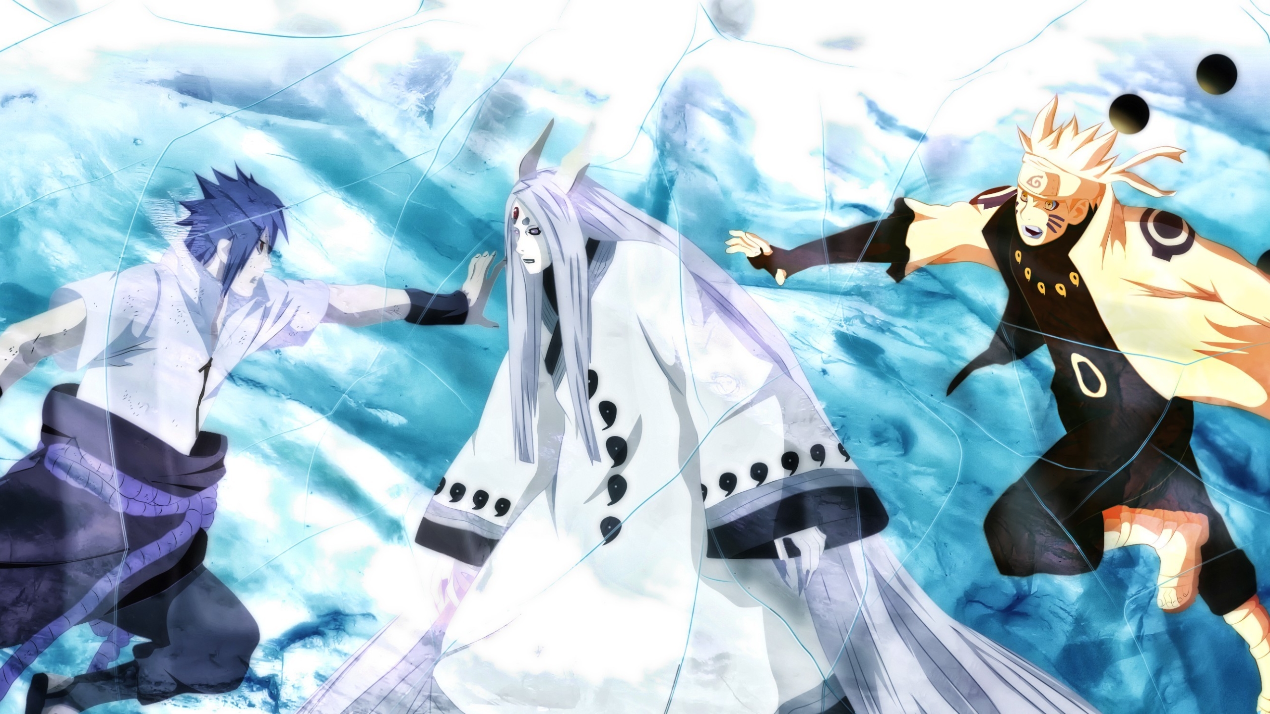 Kaguya Vs Naruto Dan Sasuke - HD Wallpaper 