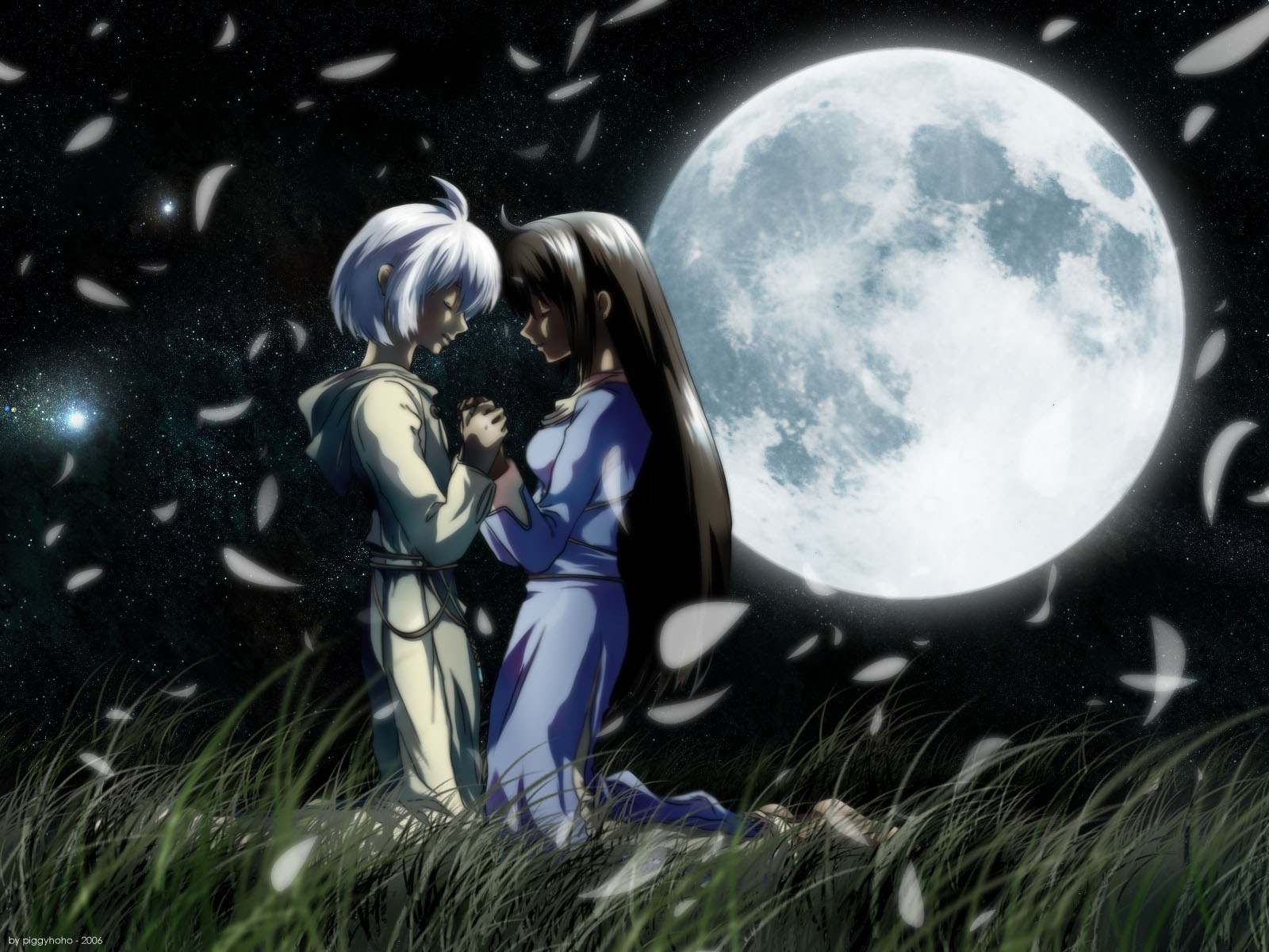 Wallpaper - Anime Sakura Background Kiss - HD Wallpaper 