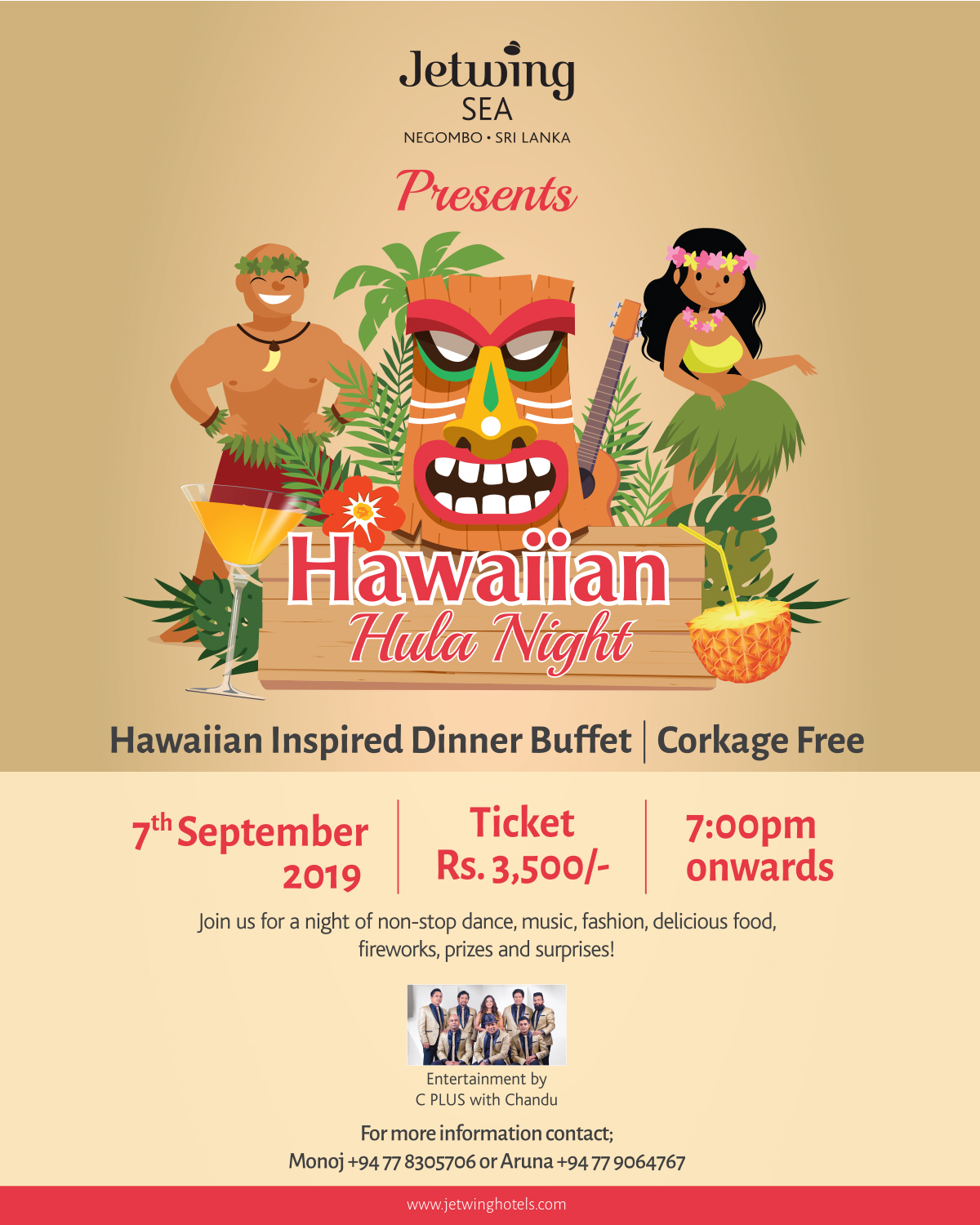 Hawaiian Night At Jetwing Sea - HD Wallpaper 