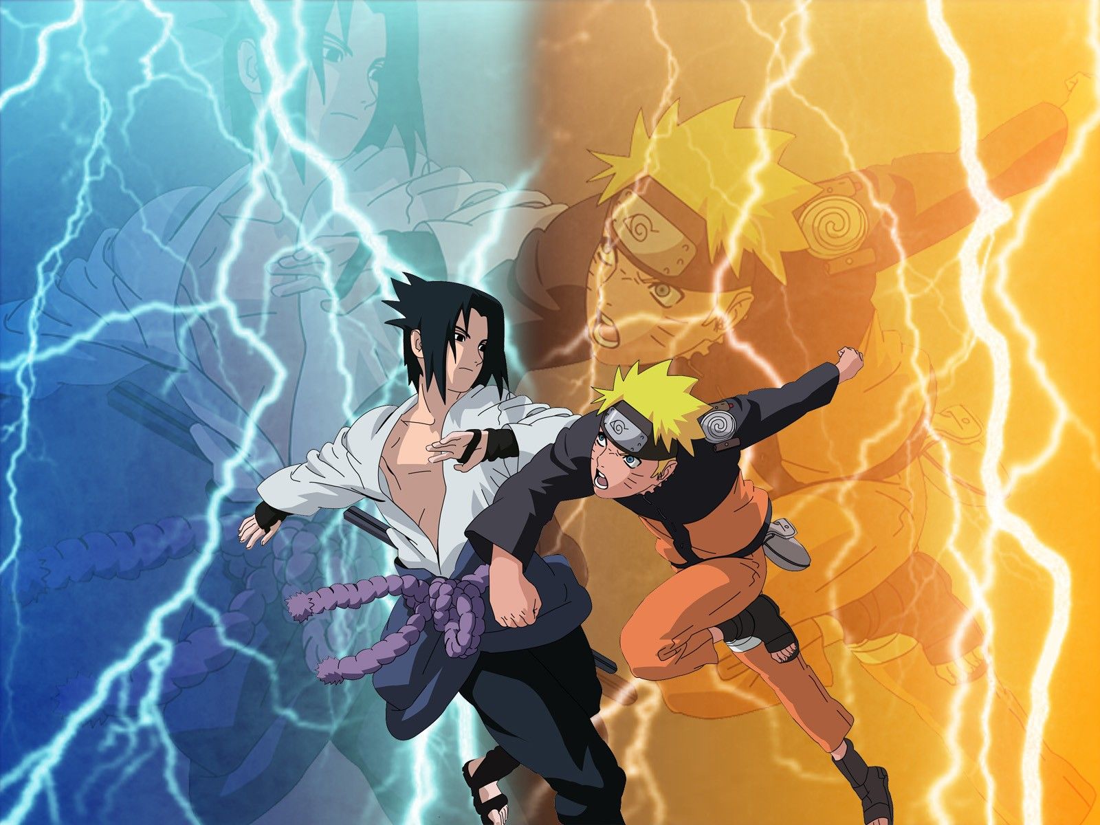 Naruto Vs Sasuke Poster - 1600x1200 Wallpaper 