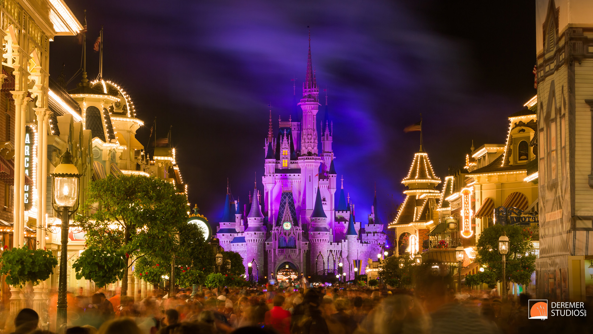 Magic Kingdom Main Street Wallpaper Fine Art Shoot - Disney World, Cinderella Castle - HD Wallpaper 