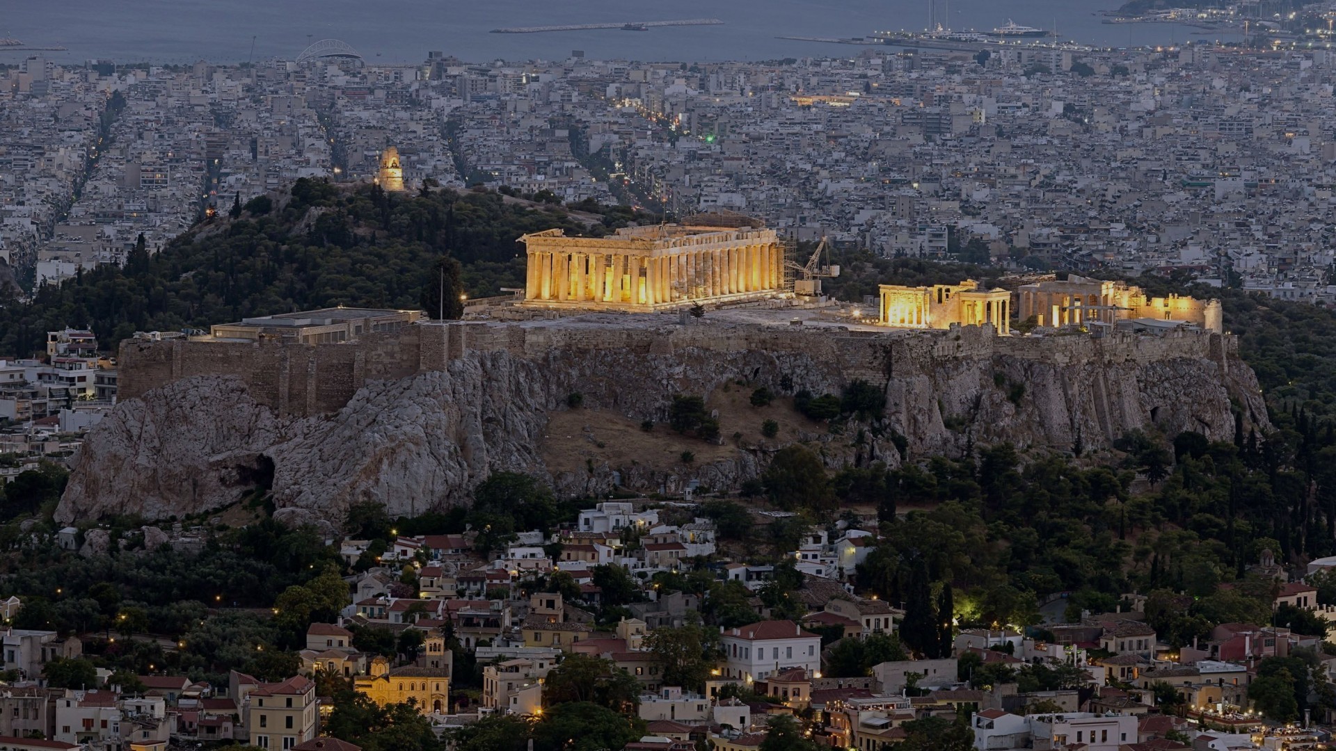Acropolis Of Athens Panorama Wallpaper 
 Data-src - Athens - HD Wallpaper 