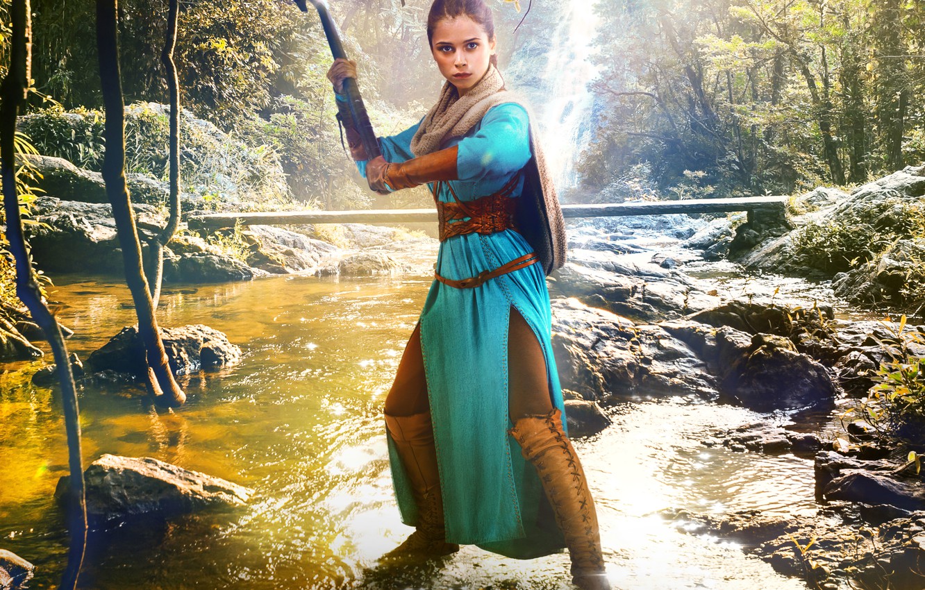 Photo Wallpaper Forest, Look, Pose, River, Mila Sivaca, - Last Warrior Movie 2017 - HD Wallpaper 