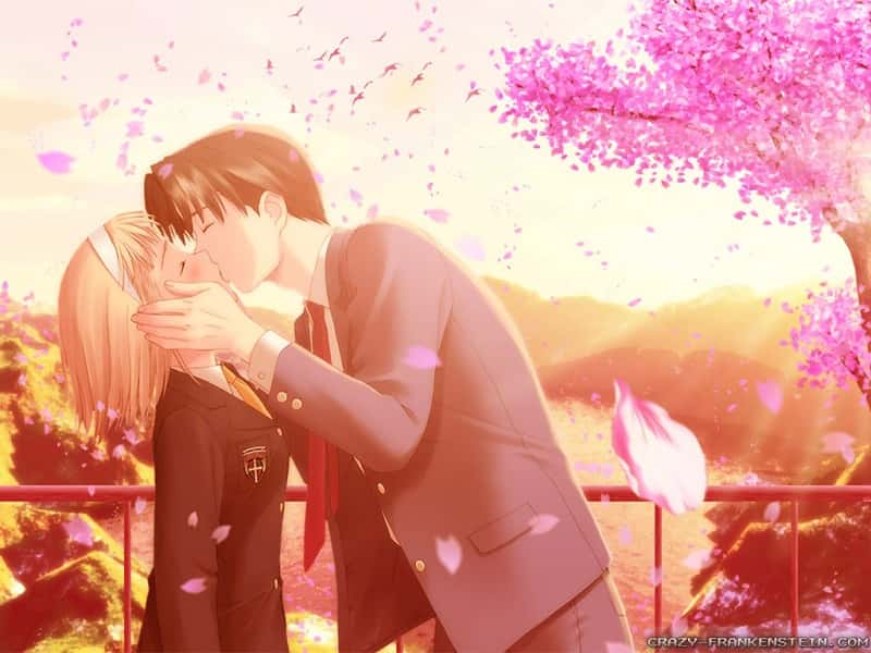 Love Couple Kiss Image - Valentine Day Love Kiss - HD Wallpaper 