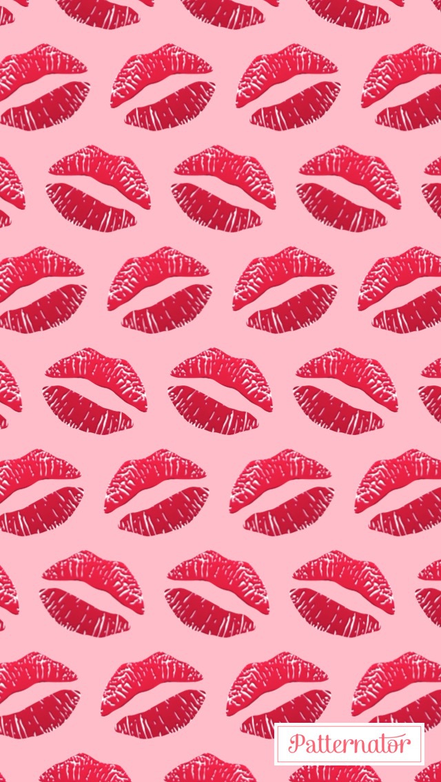 Iphone, Kiss, And Pattern Image - Emoji Wallpaper Kiss - HD Wallpaper 