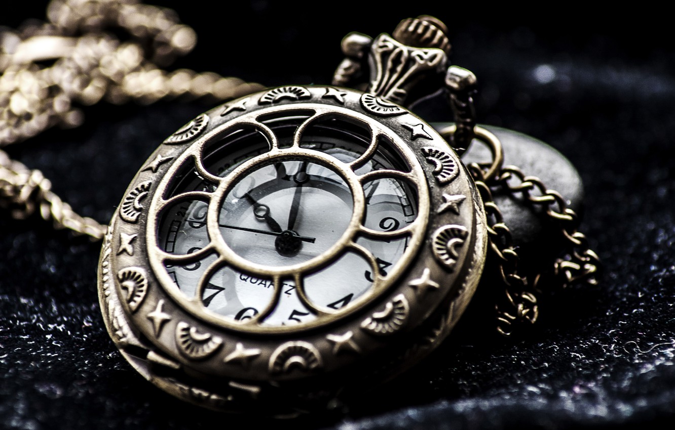 Photo Wallpaper Time, Watch, Old, Minimalism, Minimalism, - Close Up Pocket Watch - HD Wallpaper 