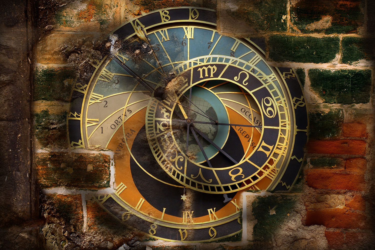 Astronomical Clock - Spiral Clock - HD Wallpaper 