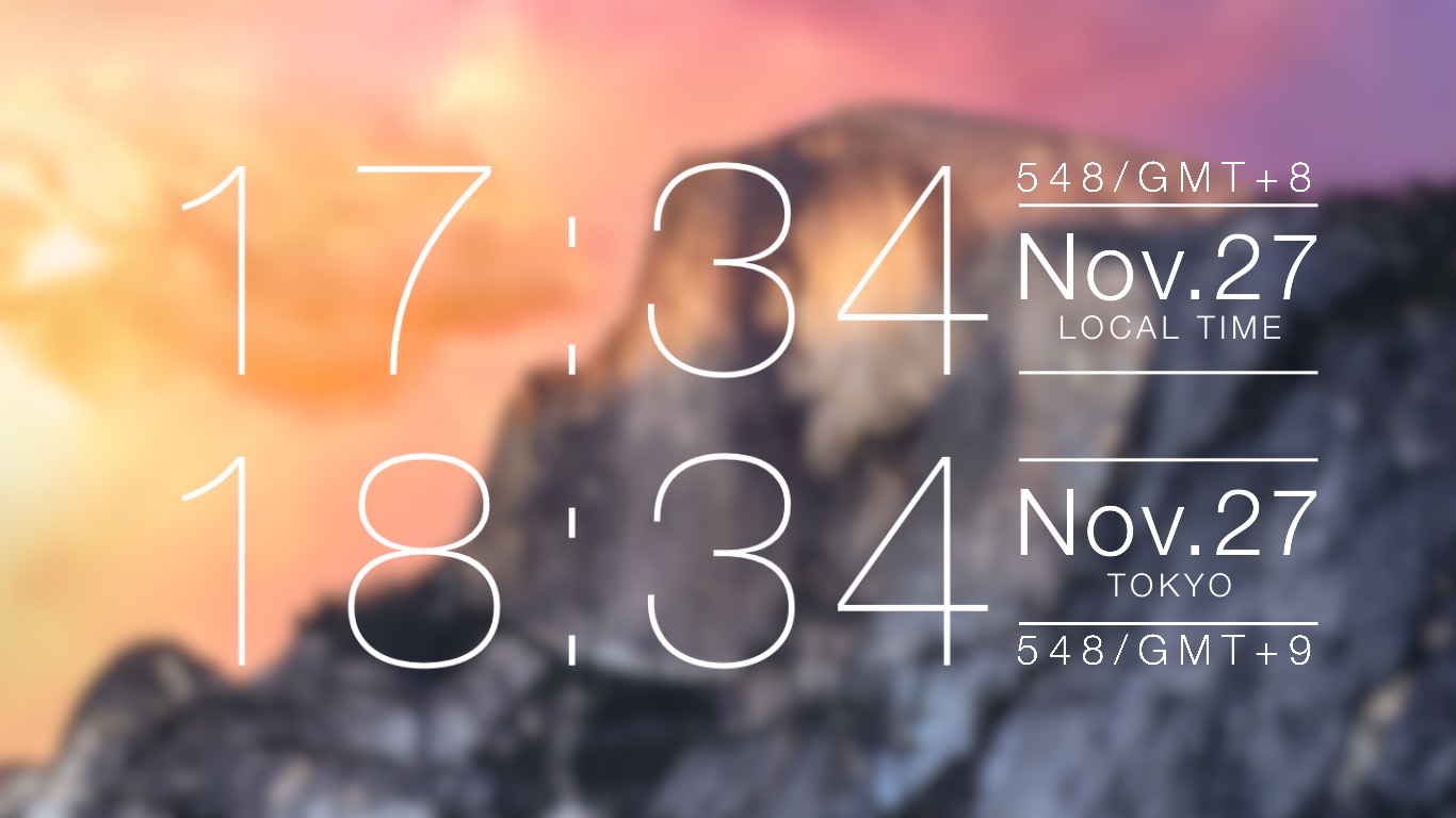 Simple-worldclock002 - Desktop World Clock Mac - HD Wallpaper 