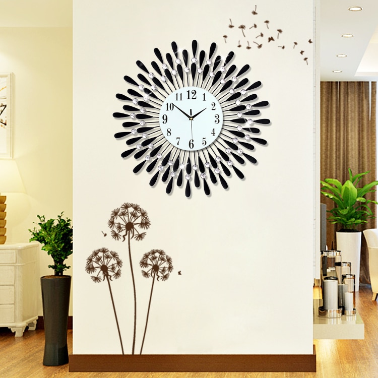 Living Room Wall Watch Design - HD Wallpaper 