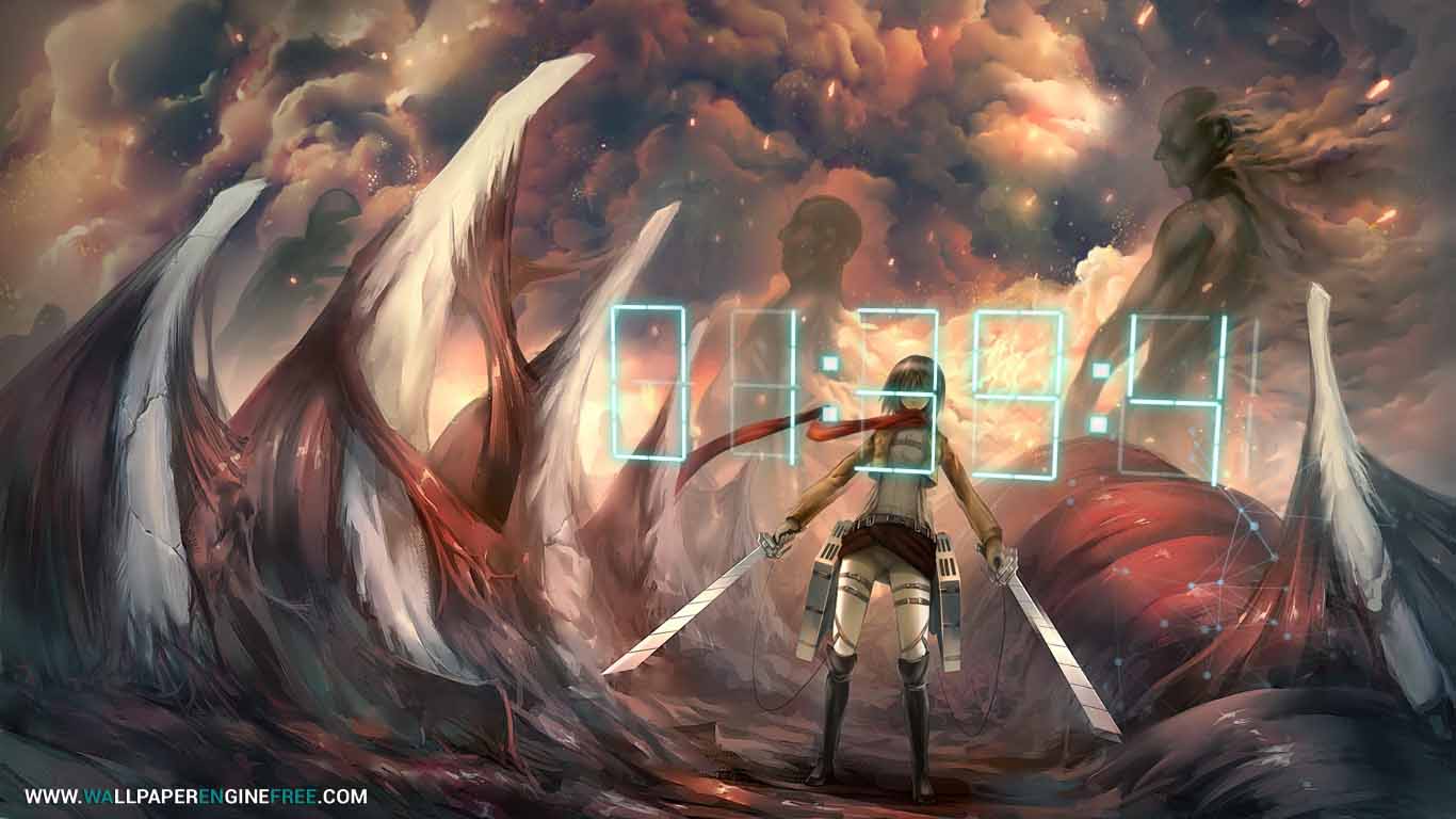 Anime Attack On Titan Wallpaper Engine - 3d Attack On Titan - 1366x768  Wallpaper 
