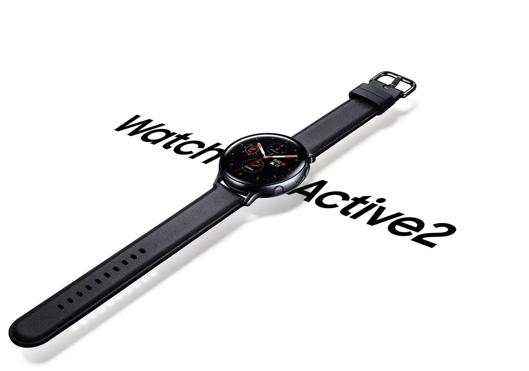 Galaxy Watch Active2 Seen From A Three-quarter Angle - Analog Watch - HD Wallpaper 