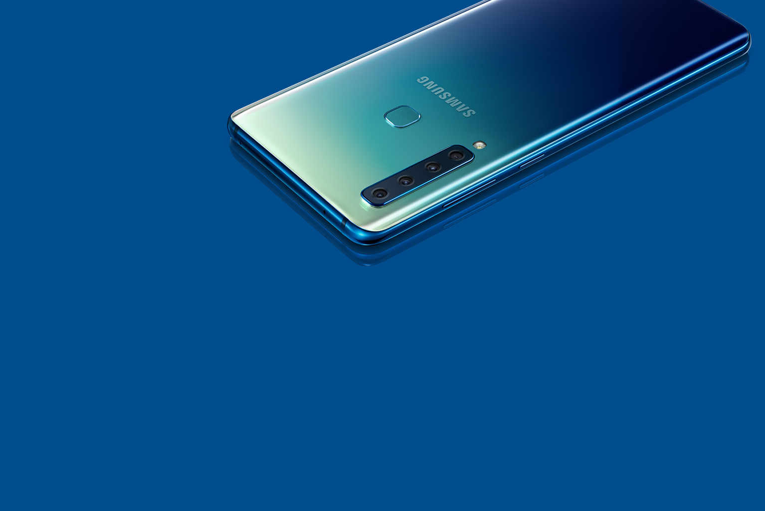 Galaxy A9 In Lemonade Blue, Laying Screen Down And - Samsung Mobile Under 30000 In Pakistan - HD Wallpaper 