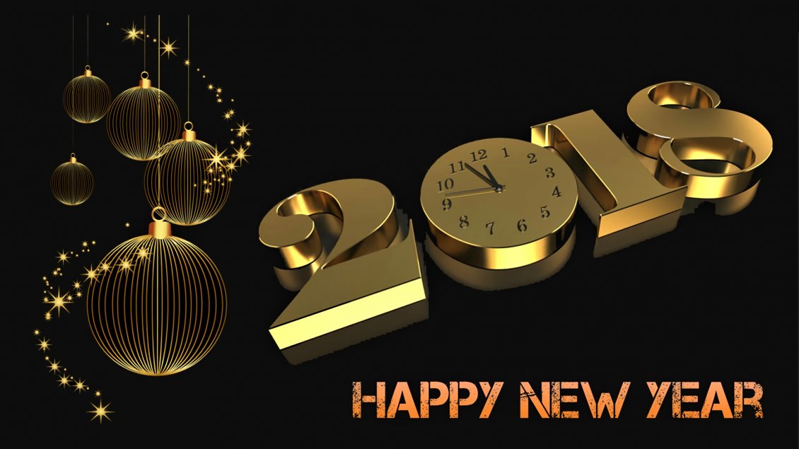 Download Wallpaper Golden Time And A Happy New Year - HD Wallpaper 