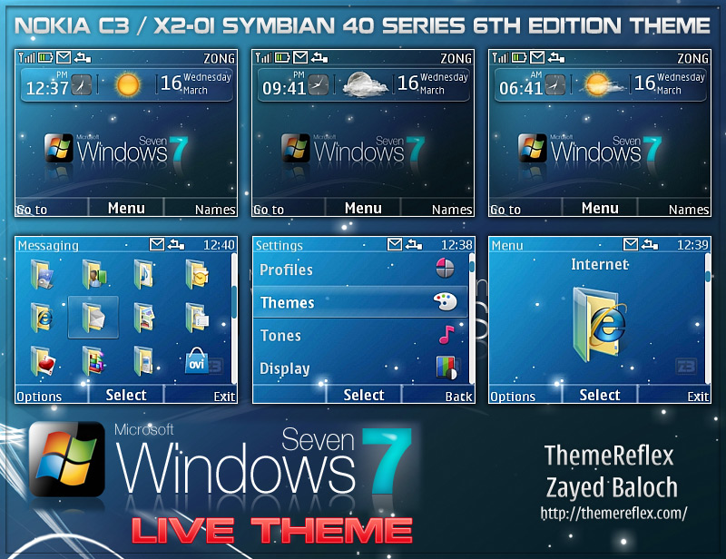 C3 Themes X2-01 Themes - Windows 7 Live Theme - HD Wallpaper 