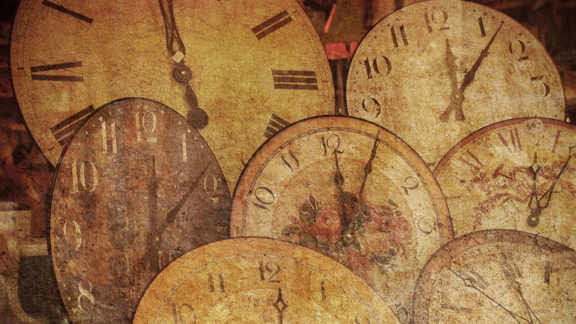 Antique Clock Wallpapers - Clock Vintage - HD Wallpaper 