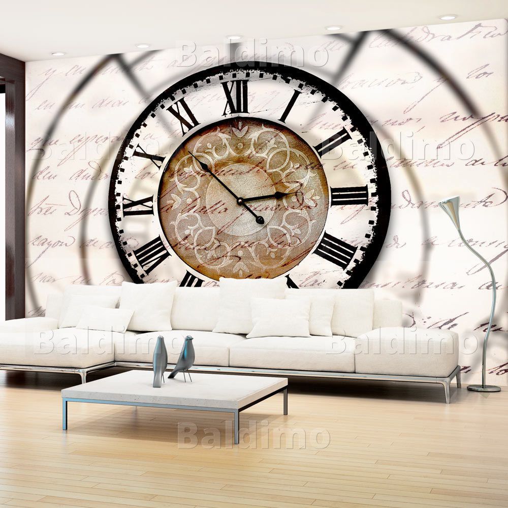 Papier Peint Motif Horloge - HD Wallpaper 