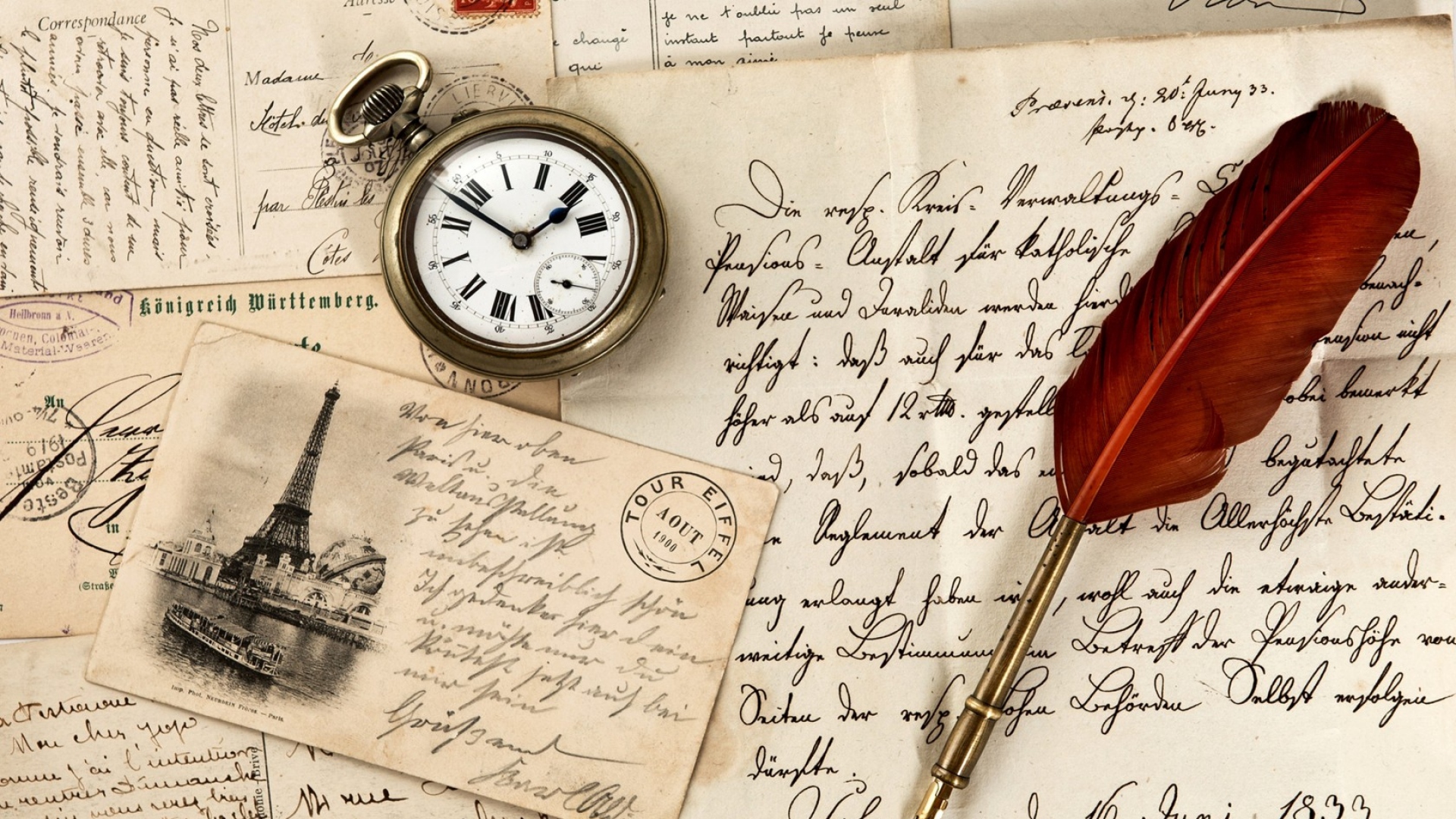 Vintage, Old Paper, Pen - Vintage Backgrounds For Laptop - HD Wallpaper 